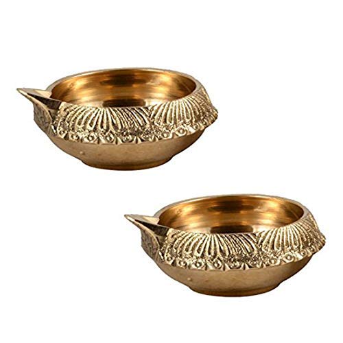 Hashcart Brass Kuber Diya for Diwali Decoration - Traditional Indian Puja Oil Lamp - Diwali Gifts for Friends and Family - Divali Diyas, Diya for Divali Pooja Hashcart® - Image 1