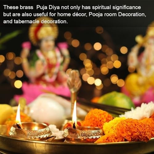 Hashcart Brass Kuber Diya for Diwali Decoration - Traditional Indian Puja Oil Lamp - Diwali Gifts for Friends and Family - Divali Diyas, Diya for Divali Pooja Hashcart® - Image 5