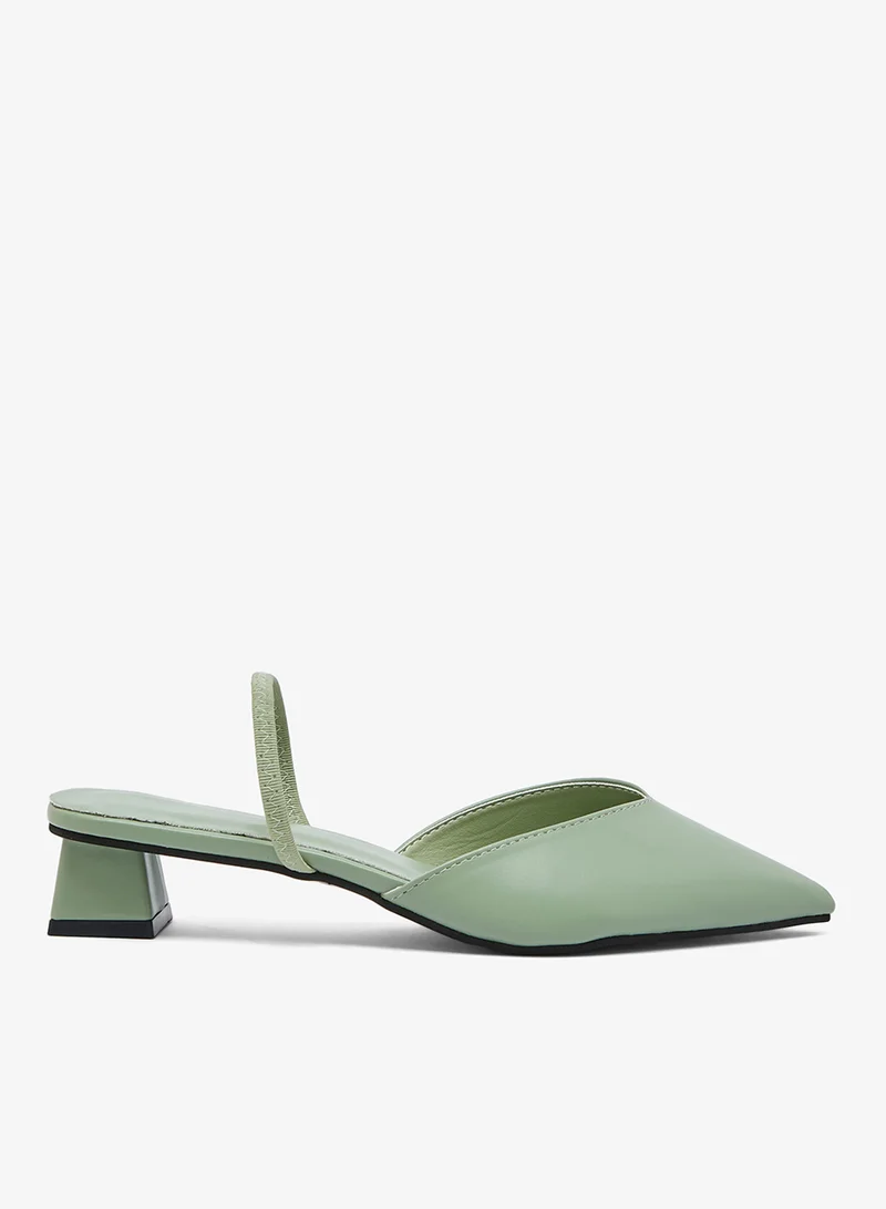 Ginger Classic Block Heel Sling Back Pumps