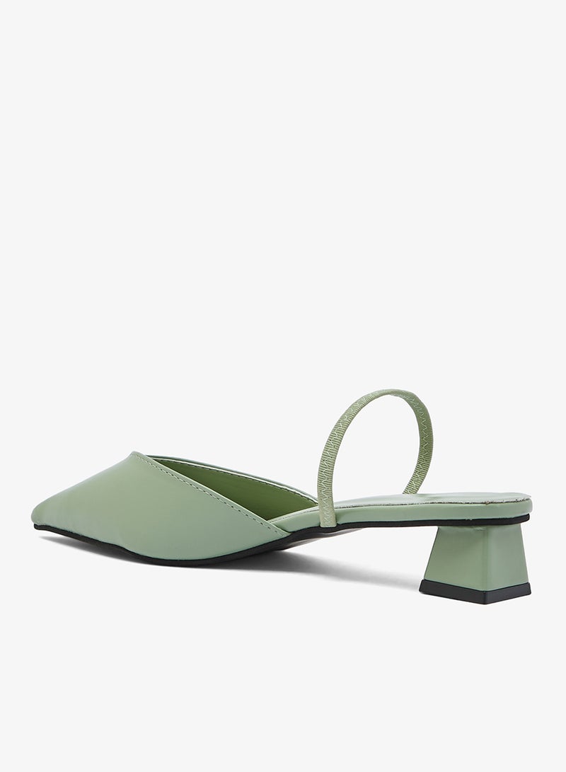 Ginger Classic Block Heel Sling Back Pumps - Image 3