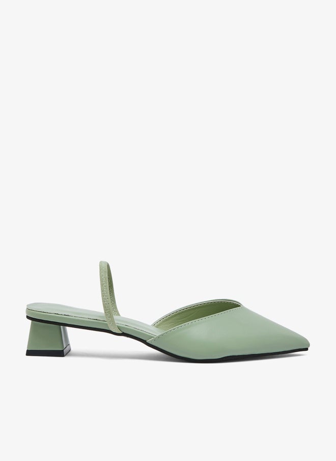 Ginger Classic Block Heel Sling Back Pumps - Image 1