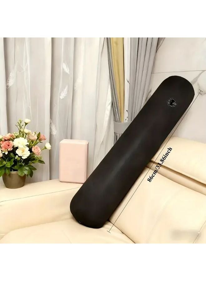 Black Round Pillow Multi Functional For Sofa Bedroom Car Office Space Saving - Image 3