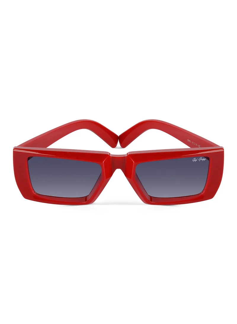 Woggles Red Pappy Lune Red Rectangle Sunglasses