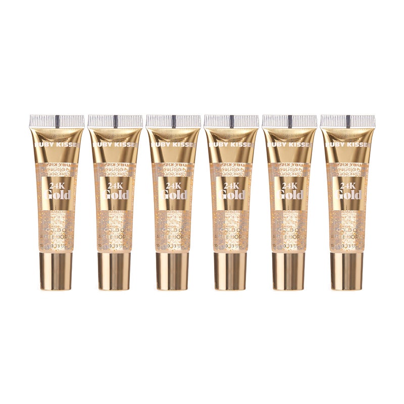 Ruby Kisses 24K Gold Oil Lip Gloss (6 Count, Gold) - Image 1