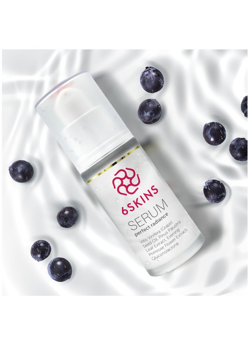 6SKINS - Perfect Radiance Face Serum with 2% Niacinamide+ Vitis Vinifera(Grape)Seed Oil+ PHA |Korean Skincare| For Blemishes, Brightening, Hydrating & Radiant Skin, Dark Spot Correcting Glow Serum 30ml - Image 1