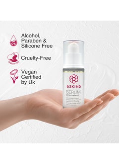 6SKINS Perfect Radiance Face Serum with 2% Niacinamide+ Vitis Vinifera(Grape)Seed Oil+ PHA |Korean Skincare| For Blemishes, Brightening, Hydrating & Radiant Skin, Dark Spot Correcting Glow Serum 30ml  - Image 5