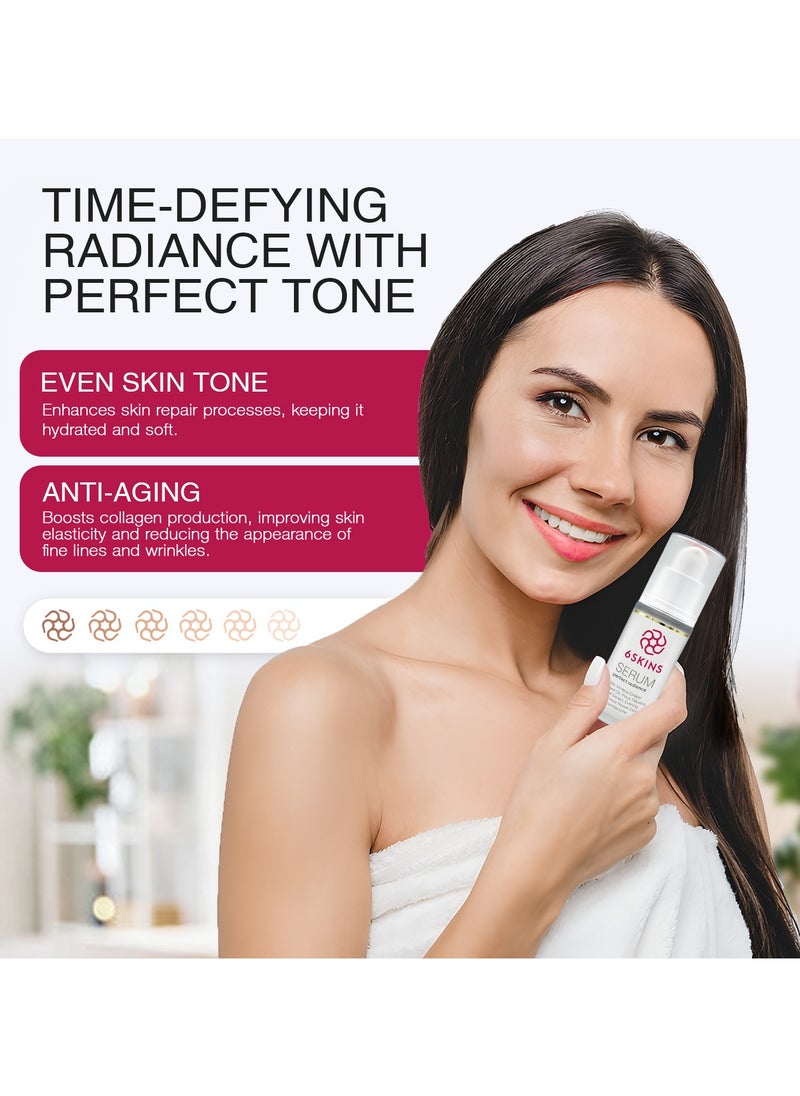 6SKINS - Perfect Radiance Face Serum with 2% Niacinamide+ Vitis Vinifera(Grape)Seed Oil+ PHA |Korean Skincare| For Blemishes, Brightening, Hydrating & Radiant Skin, Dark Spot Correcting Glow Serum 30ml - Image 1