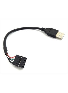 Duttek 9 pin USB Header to USB Cable, USB 2.0 Type A Male to Dupont 9 Pin Female Header Motherboard Cable Cord (AM to 9Pin 0.2M)(2 Pack)  - Image 3