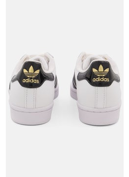 adidas Originals Kids Girl Superstar Metal Toe Lace UP Sports Shoes, White Combo  - Image 2
