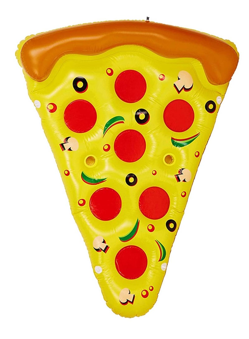 180cm Large Inflatable Pizza Slice Pool Floats PVC Swimming Pool Floating Bed Sea Mattress For Summer Party Beach Pool Fun Children Adults Water Toys Giant Pizza Slice Raft Lounge  - Image 1