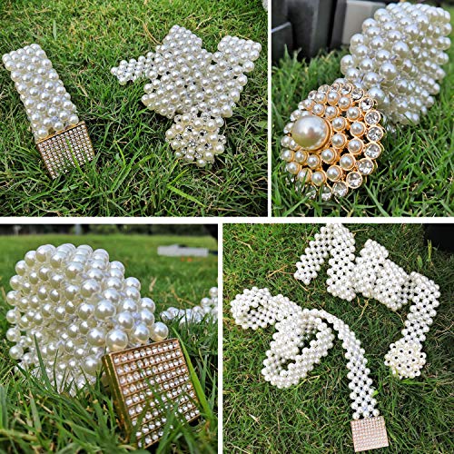 Dubulle Women’s Pearl Belts Elastic Bridal Sash Crystal lvory Bead Wedding Belt Sexy Bridesmaid Dress Girl Waist Chain - Image 4