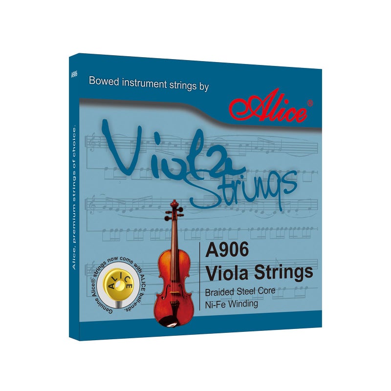 Alice Alice Viola String 4/4 Full Strings Set Steel Core with Ni-Fe Winding, Nickel Plated Viola String with Ball End for 16" Viola  - Image 1