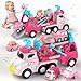 newcrave Truck Toys for 1 2 3 Year Old Girl 7in1 Carrier Truck Toy for Toddler Girls Friction Power Cars with Light Music 1 2 3 Year Old Girl Birthday Gifts Christmas - Image 2