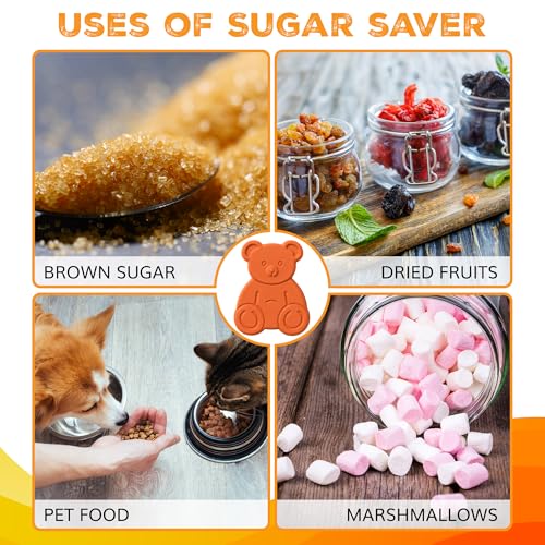 ENOLVO Brown Sugar Bear - Terra Cotta Brown Sugar Keeper & Brown Sugar Saver Disc, Reusable Terracotta Softener Stone to Keep Brown Sugar Soft in Container - 1 Pack - Image 4