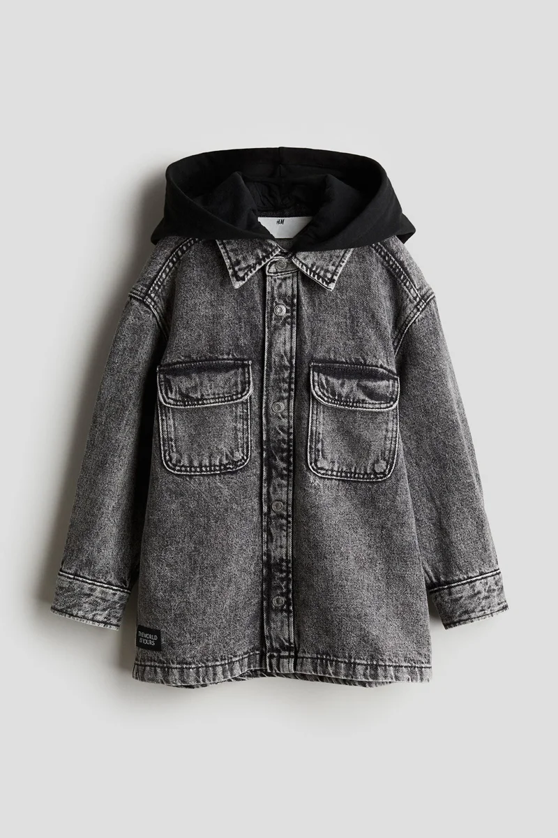 اتش اند ام Hooded Denim Overshirt