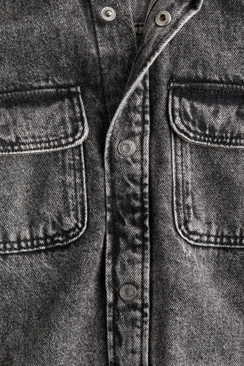 اتش اند ام Hooded Denim Overshirt