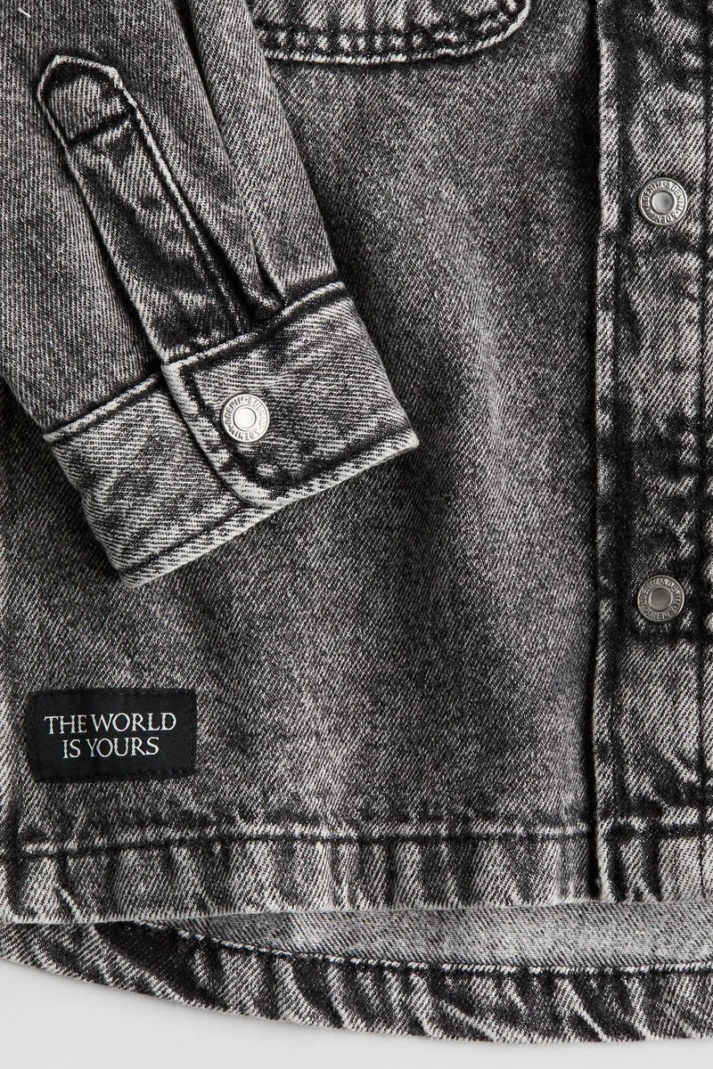 H&M Hooded Denim Overshirt