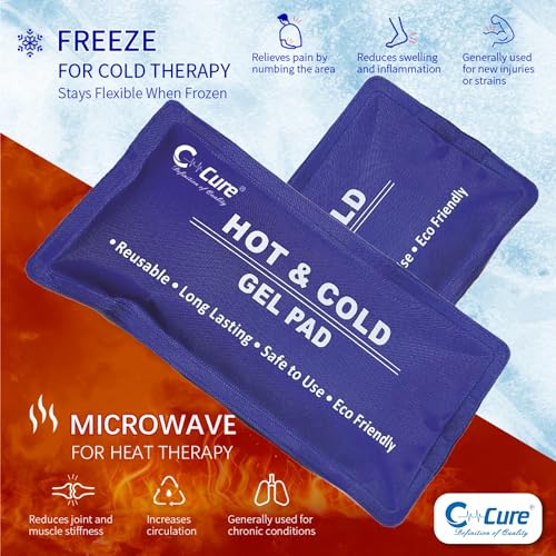 C-Cure Reusable Hot & Cold Gel Pack for Pain Relief | Soft and Flexible Gel for Injuries and Pain Relief | Cold Ice Gel Pack for Shoulders, Knee, Back, Neck and Muscle Therapy | Blue Pack of 1 - Image 4
