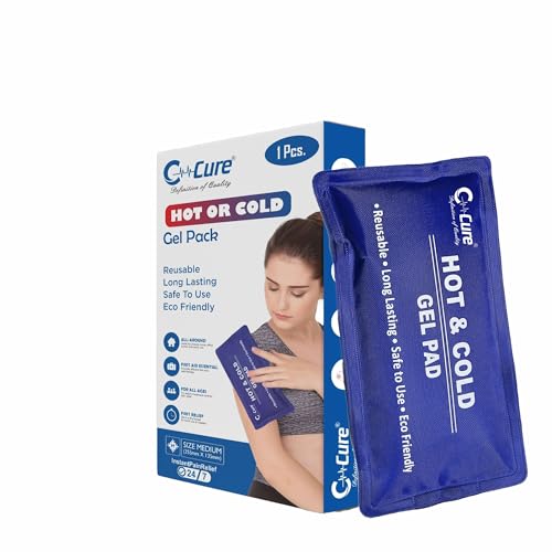 C-Cure Reusable Hot & Cold Gel Pack for Pain Relief | Soft and Flexible Gel for Injuries and Pain Relief | Cold Ice Gel Pack for Shoulders, Knee, Back, Neck and Muscle Therapy | Blue Pack of 1 - Image 1