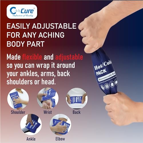 C-Cure Reusable Hot & Cold Gel Pack for Pain Relief | Soft and Flexible Gel for Injuries and Pain Relief | Cold Ice Gel Pack for Shoulders, Knee, Back, Neck and Muscle Therapy | Blue Pack of 1 - Image 3