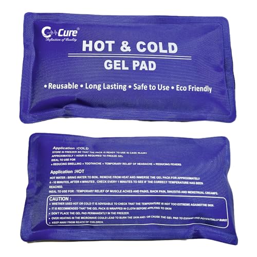 C-Cure Reusable Hot & Cold Gel Pack for Pain Relief | Soft and Flexible Gel for Injuries and Pain Relief | Cold Ice Gel Pack for Shoulders, Knee, Back, Neck and Muscle Therapy | Blue Pack of 1 - Image 2