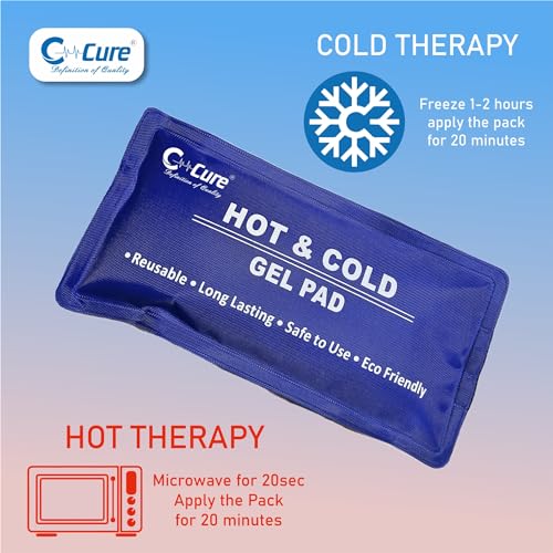 C-Cure Reusable Hot & Cold Gel Pack for Pain Relief | Soft and Flexible Gel for Injuries and Pain Relief | Cold Ice Gel Pack for Shoulders, Knee, Back, Neck and Muscle Therapy | Blue Pack of 1 - Image 5