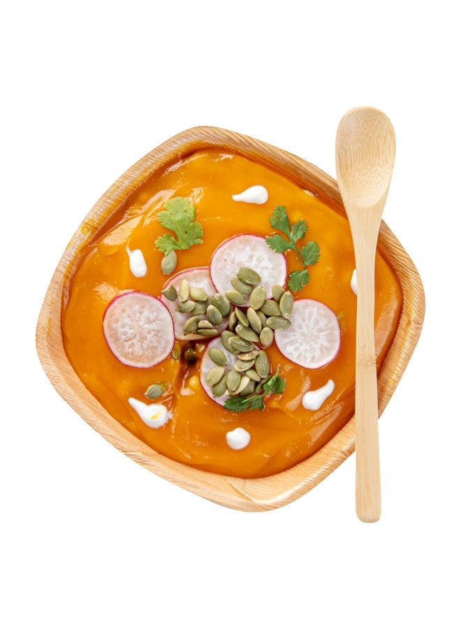 Restaurantware 8 Inch Disposable Bamboo Spoons, 100 Bamboo Spoons - Sustainable, Durable, Bamboo Eating Spoons, For Picnics, Birthdays, Catered Events And Weddings - Image 2