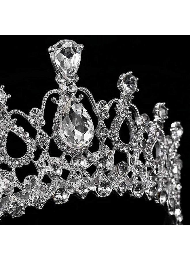 ZOCONE Rhinestone Bridal Tiara 2 Pack Crystal Wedding Crown For Bridal And Flower Girls Headpiece With Comb (Crystal) - Image 5