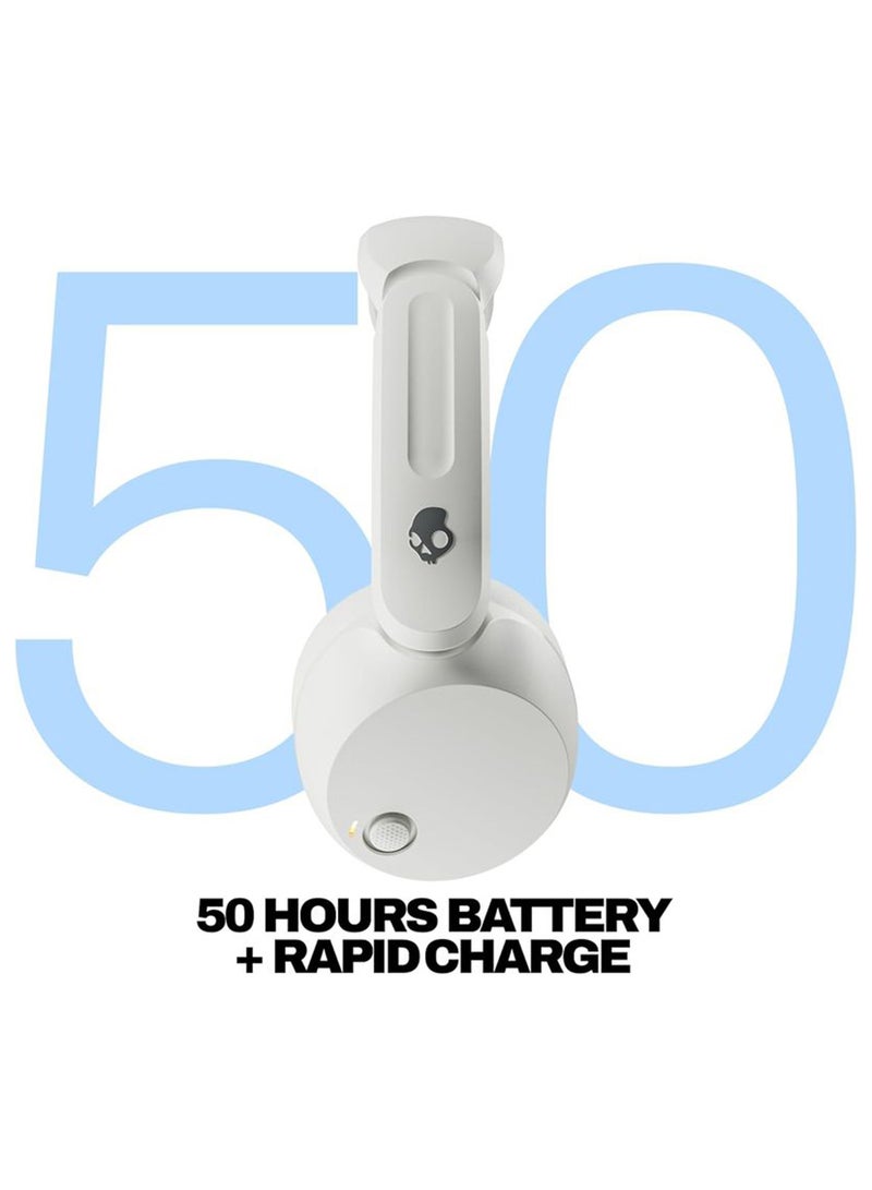 Skullcandy Icon 180 Wireless Bluetooth Over-Ear Fit Headphones with Up to 50 Hours Battery and Water Resistant, Bone Bone - Image 3