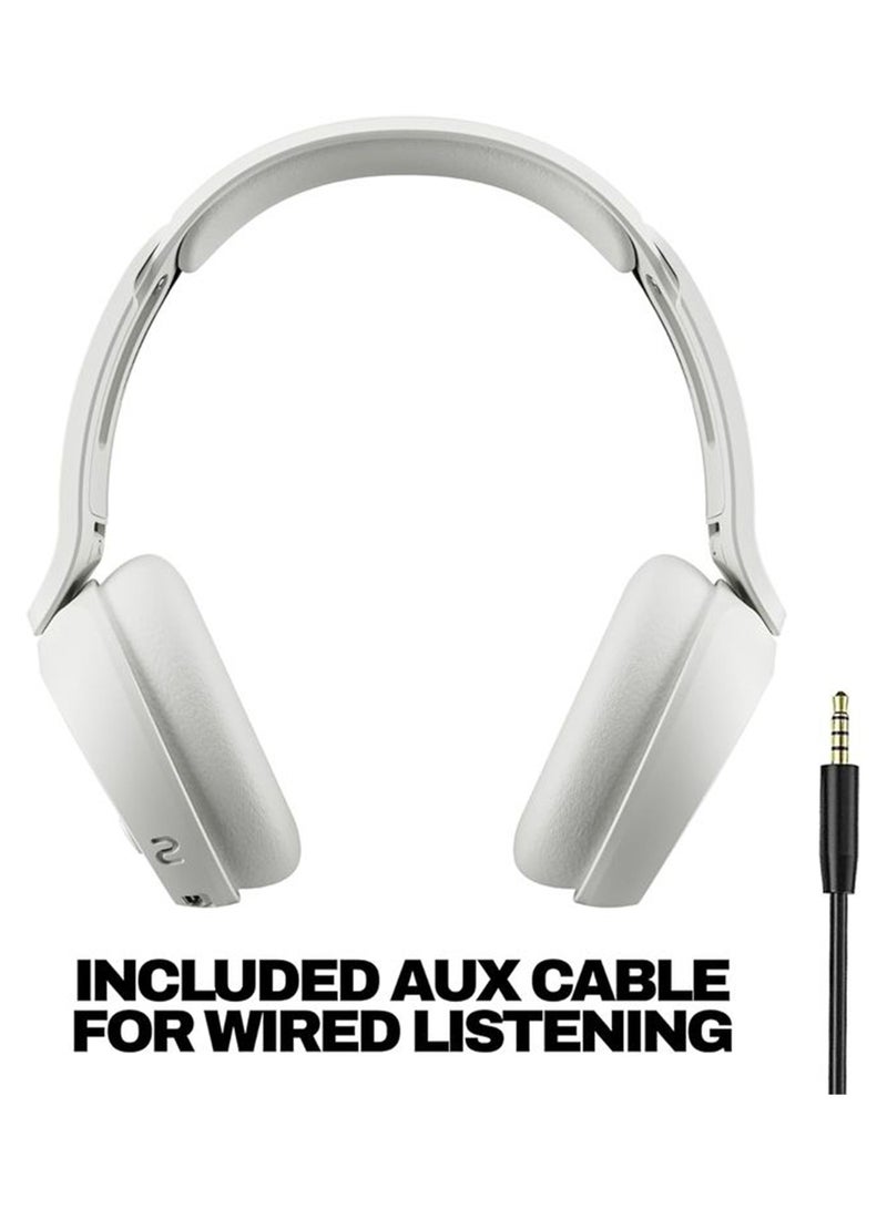 Skullcandy Icon 180 Wireless Bluetooth Over-Ear Fit Headphones with Up to 50 Hours Battery and Water Resistant, Bone Bone - Image 2