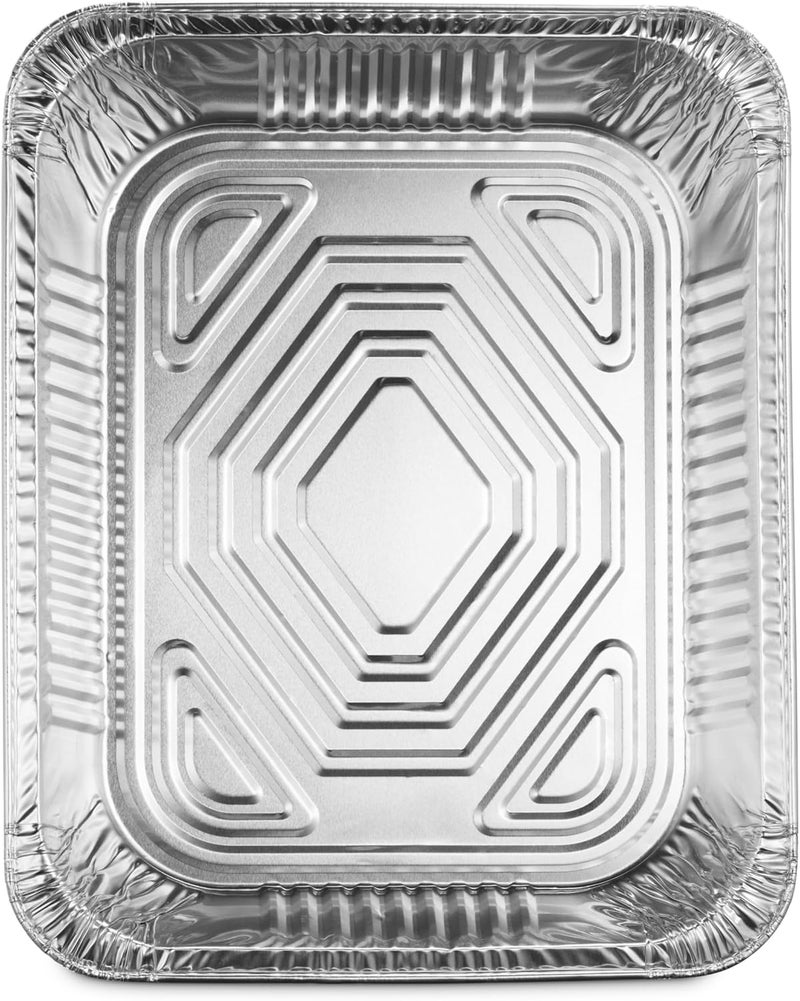 Munfix 25 Pack Aluminum Pans Disposable 9x13 Baking Pan Chafing Trays with Lids, Half Size Oven Steam Table Tin Foil Pans with Covers, Extra Heavy Duty Foil Pans for Heating, Roasting, Cooking, Storing Food - Image 2