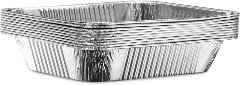 Munfix 25 Pack Aluminum Pans Disposable 9x13 Baking Pan Chafing Trays with Lids, Half Size Oven Steam Table Tin Foil Pans with Covers, Extra Heavy Duty Foil Pans for Heating, Roasting, Cooking, Storing Food - Image 4