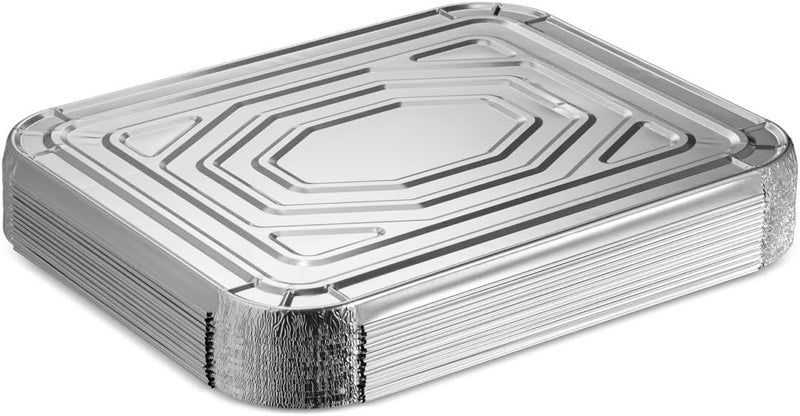 Munfix 25 Pack Aluminum Pans Disposable 9x13 Baking Pan Chafing Trays with Lids, Half Size Oven Steam Table Tin Foil Pans with Covers, Extra Heavy Duty Foil Pans for Heating, Roasting, Cooking, Storing Food - Image 5