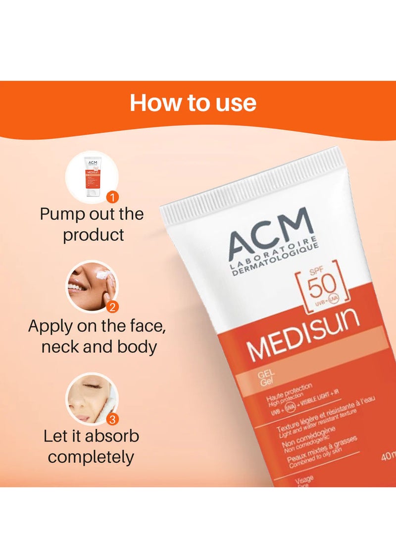 ACM Medisun Sunscreen Gel SPF50+ 40ml - pzsku/ZA66796D860FD651F5BE0Z/45/_/1723301537/0c6f0cb9-52db-4f18-a6f1-787d606ea3b5