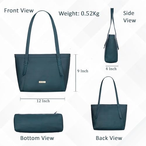 Keywest Women's Vintage Satchel Tote Handbag for Women | Ladies purse | Stylish Shoulder Bag | Gift For Woman | Blue - Image 3