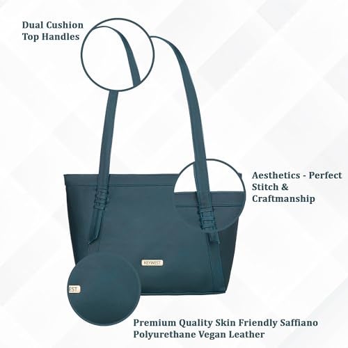 Keywest Women's Vintage Satchel Tote Handbag for Women | Ladies purse | Stylish Shoulder Bag | Gift For Woman | Blue - Image 2