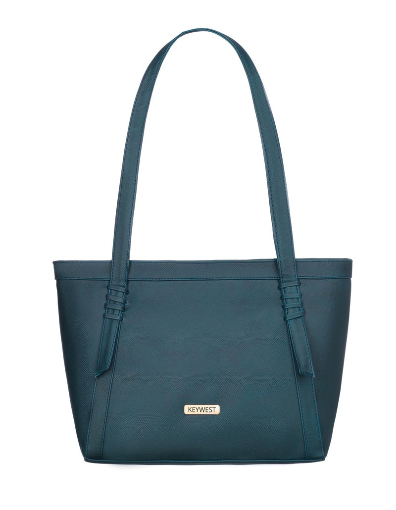 Keywest Women's Vintage Satchel Tote Handbag for Women | Ladies purse | Stylish Shoulder Bag | Gift For Woman | Blue - Image 1