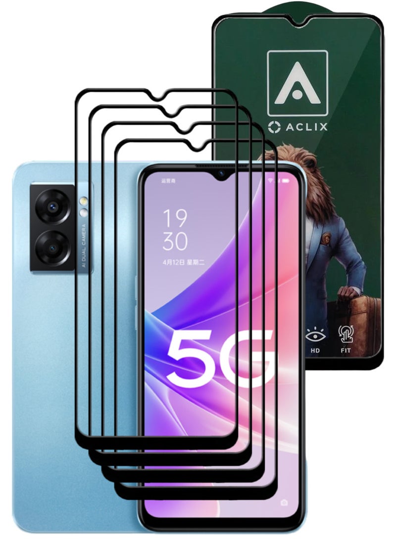 ACLIX 4 Pieces Antistatic ESD Dustproof Premium Quality High Definition Tempered Glass Screen Protector Designed For Oppo A57 - Image 1
