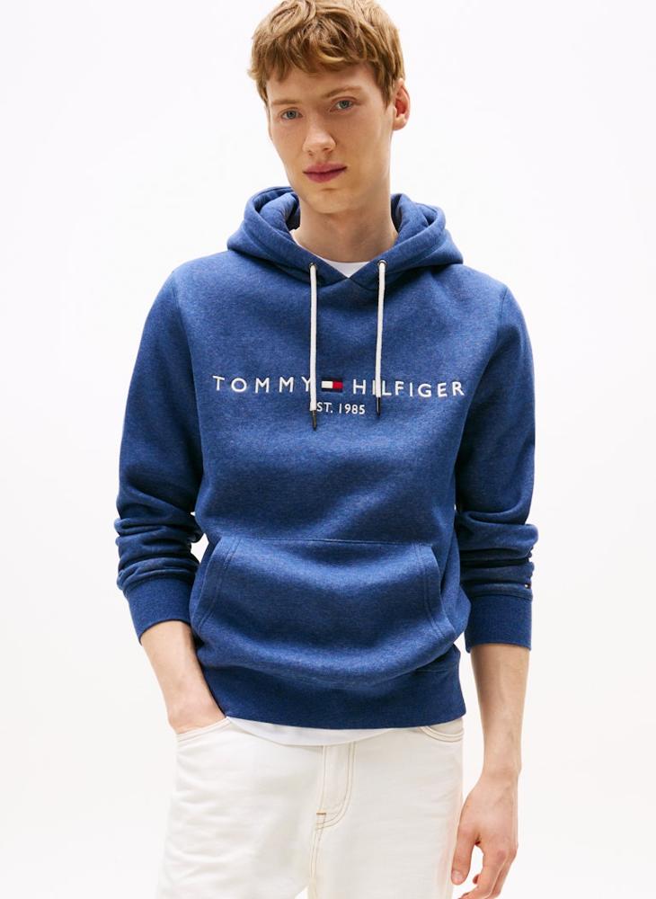 TOMMY HILFIGER Flex Fleece Logo Embroidery Hoody - Image 1