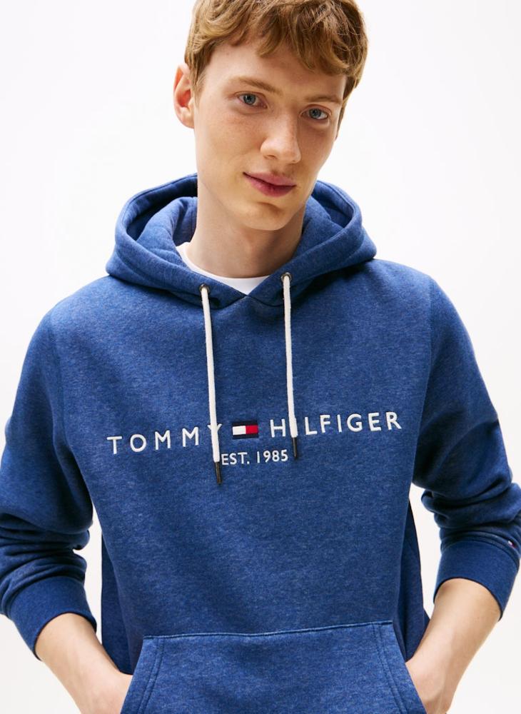 TOMMY HILFIGER Flex Fleece Logo Embroidery Hoody - Image 3