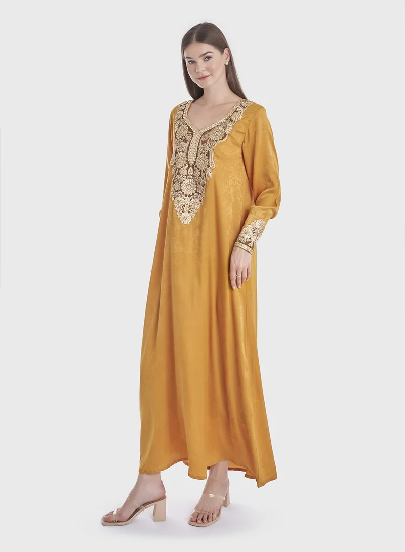 KASHKHA Solid Mukhawar Jalabiya