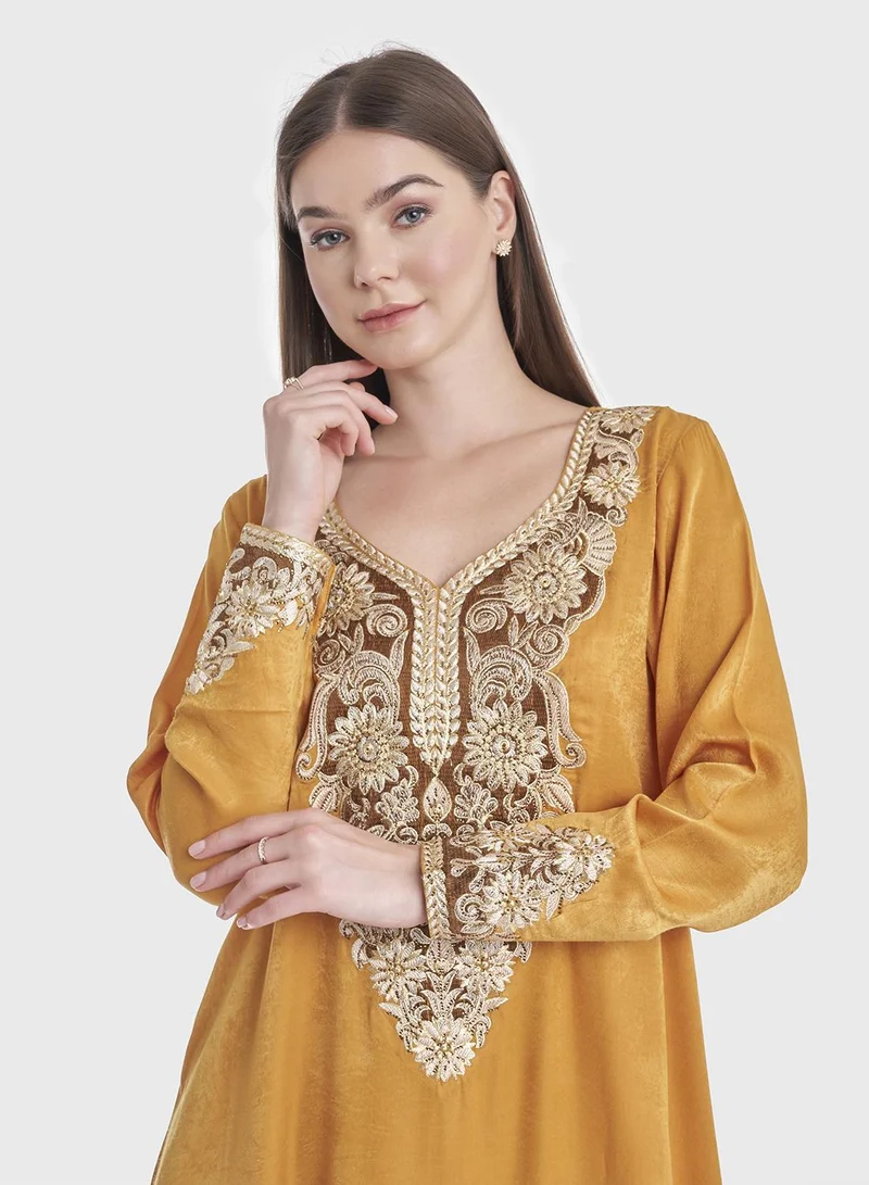 KASHKHA Solid Mukhawar Jalabiya