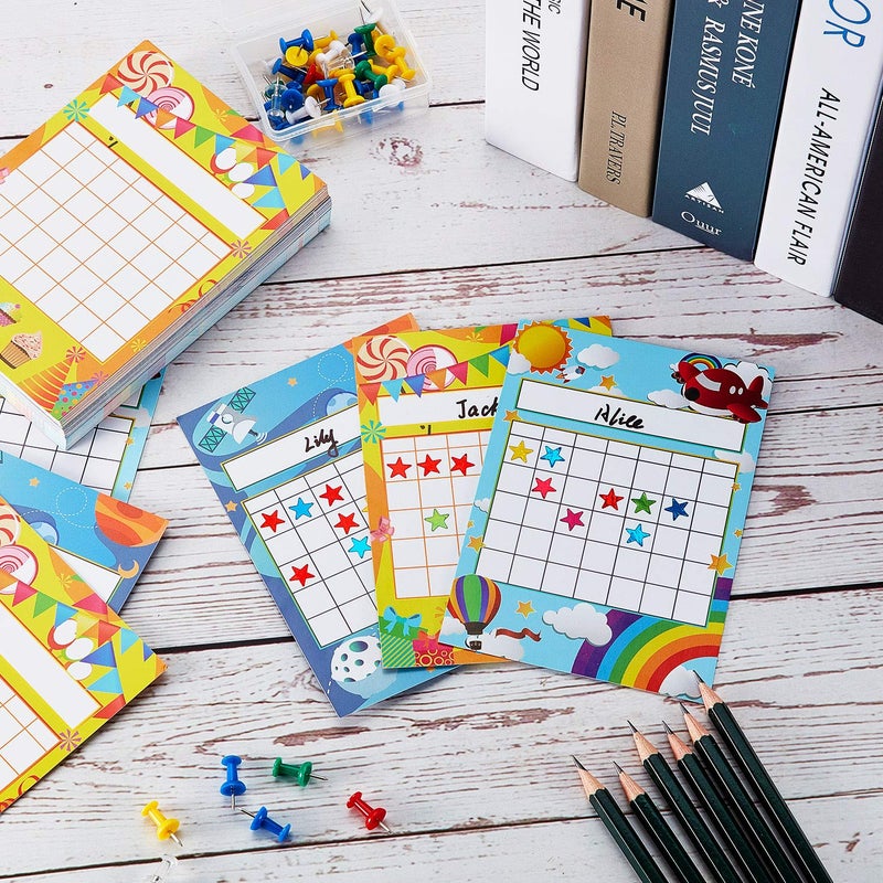 Outus 122-Piece Sticker Set: Incentive & Chore Chart for Kids with 1760 Colorful Star Stickers - Image 3