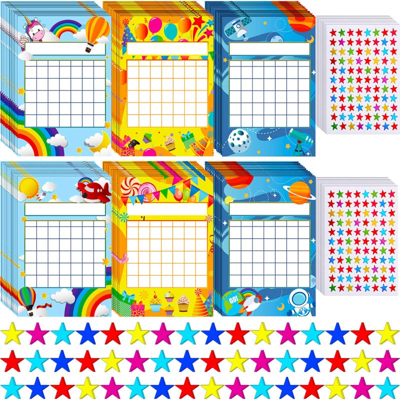Outus 122-Piece Sticker Set: Incentive & Chore Chart for Kids with 1760 Colorful Star Stickers - Image 1
