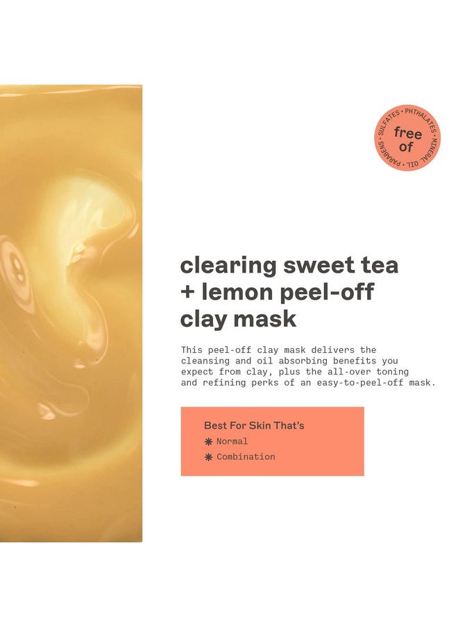 Freeman - Clearing Sweet Tea & Lemon Peeloff Clay Facial Mask Antioxidant Rich Skincare Treatment Protects Skin And Lightens Dark Spots Face Mask For Combination Skin 6 Fl.Oz./175 Ml Tube - Image 1