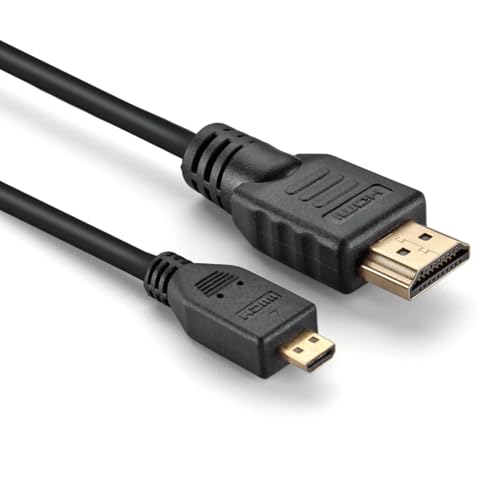 AlyKets Micro HDMI to HDMI cable, AlyKets HDMI cable for Sony Alpha a6000 a6300 a6500 a5000 a5100 a77II a7IIK a99II a7 a68 & Cybershot Cyber-Shot DSC-HX400 HX400V DSC-HX80 DSC-RX10 DSC-RX100 DSC-WX220 DSC-WX3 - Image 1