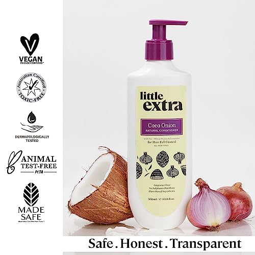 Little Extra Coco Onion Natural Conditioner (300ml) - For Hair Fall Control | Sulphate & Paraben Free | Suitable for Women & Men | with Coconut and Onion - Image 5