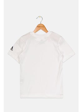 Adidas Kids Boy Short Sleeves Outdoor T-Shirt, White  - Image 2