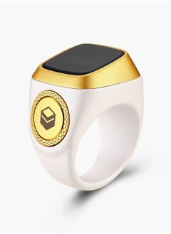 iQIBLA UMEOX iQIBLA Smart Zikr Ring Lite White 18MM | 5 Prayer Time Reminders | Tasbih Smart Counter | Classic Long-lasting Battery and Shock-resistant Hard Screen | iQIBLA Social Life App(Points Redemption,Sleep,Heart Rate,Steps...) | Stronger Tracks 65000 Counts | iQIBLA Service  - Image 2