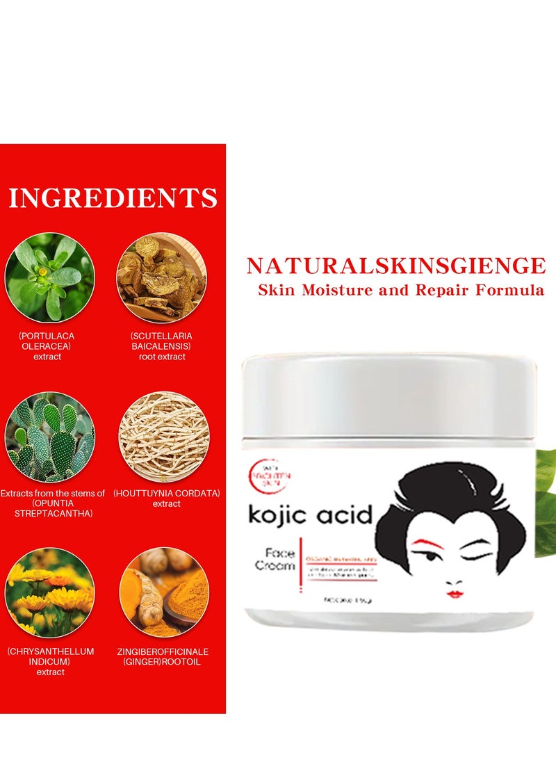 KOJIC ACID Kojie San Skin Lightening Soap Bars 65g + KOJIC ACID Face Cream Hydrate Smooth Soft 50g  - Image 4